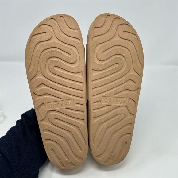 Corky's Women's Slip-On Sandals Size 8 Beige Casual Summer Flat Platform - Picture 8 of 10